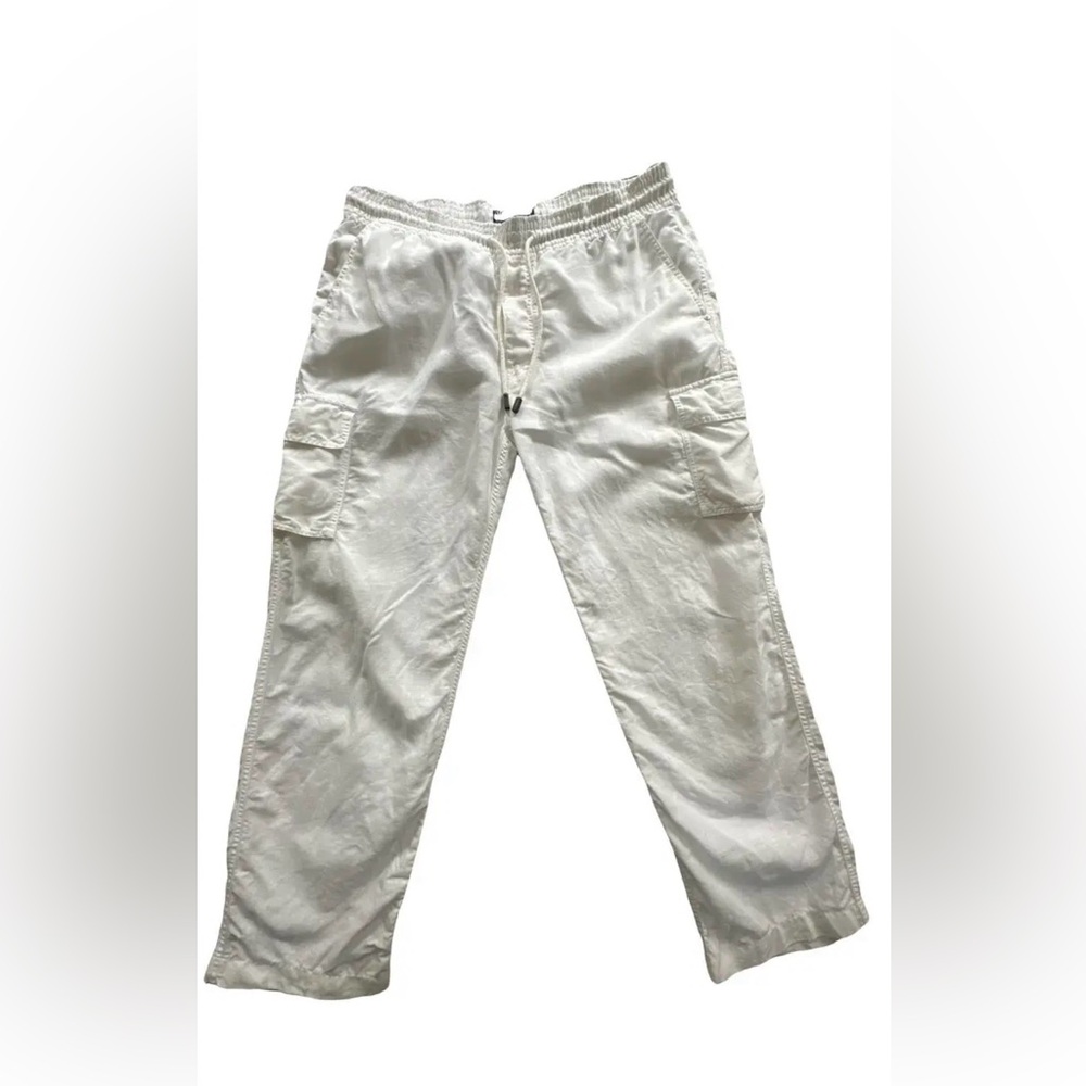 Vilebrequin Men's White Cargo Linen Pants